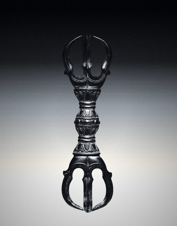 Vajra, thunderbolt sceptre, gilt bronze, early 14th c..